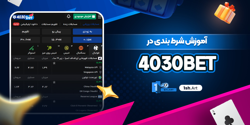 آموزش شرط بندی در 4030Bet