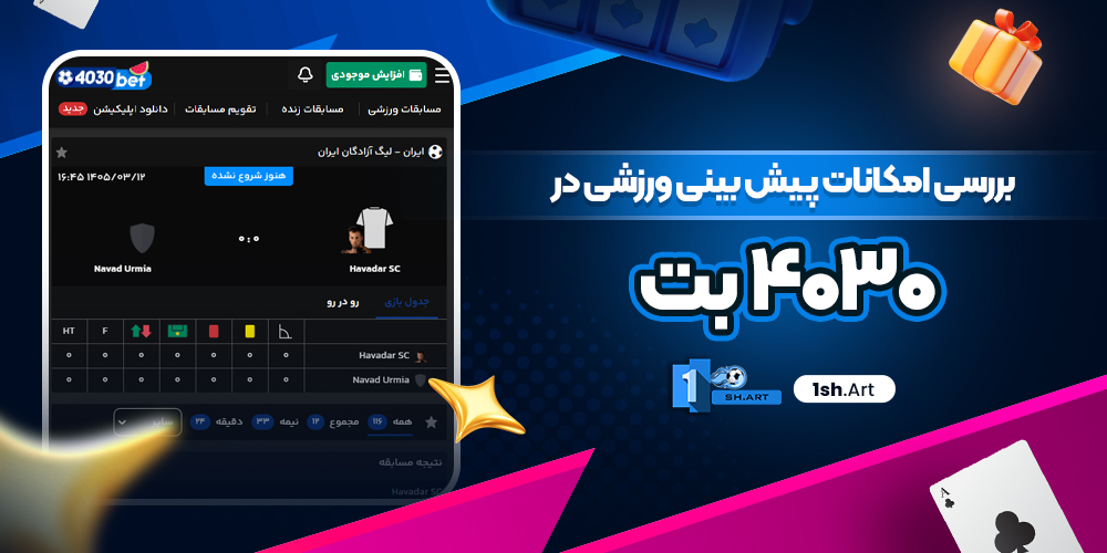 بررسی امکانات پیش بینی ورزشی در ۴۰۳۰ بت