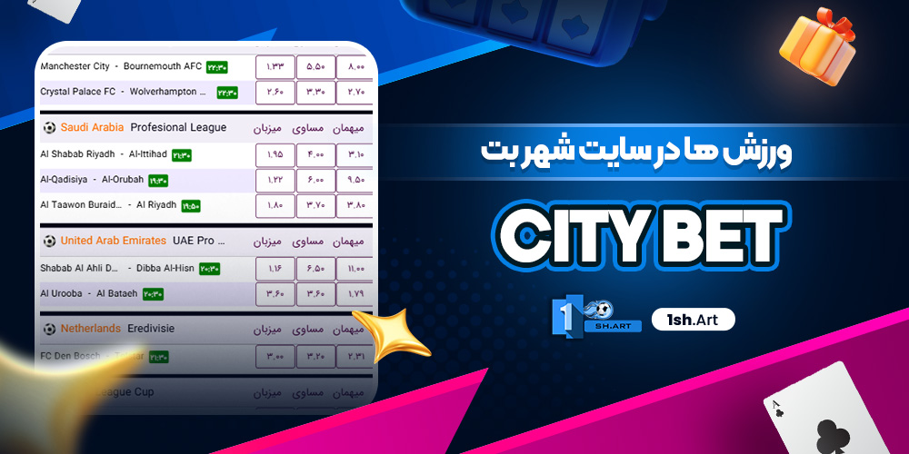 ورزش ها در سایت شهر بت City Bet